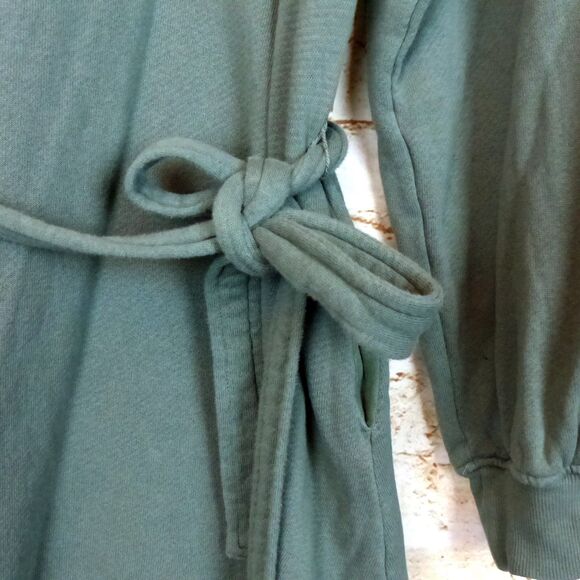 Sincerely Jules For Bandier Dahlia Sweatshirt Dress Womens S Green Pockets $98 - Picture 8 of 14